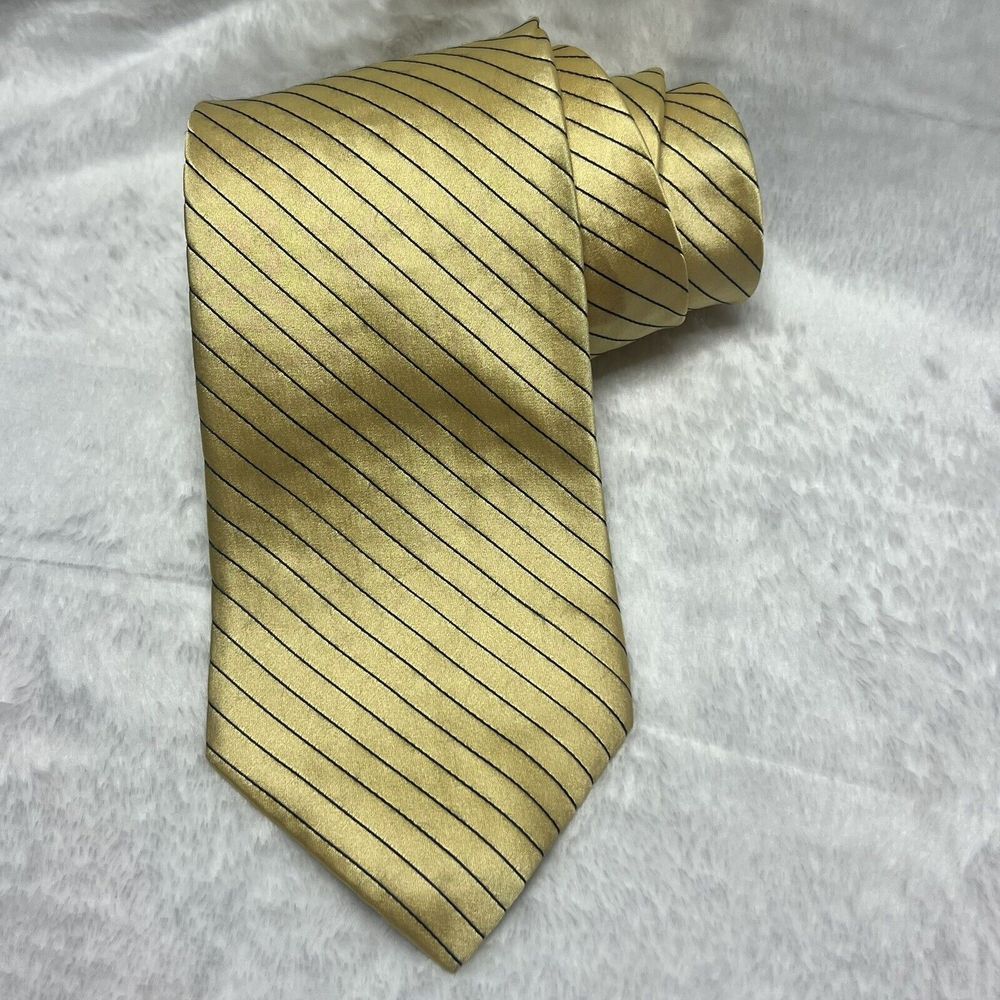 Tommy Hilfiger Silk Tie Yellow Striped